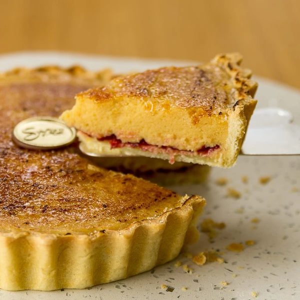 Torta Crème Brûlée com Framboesa