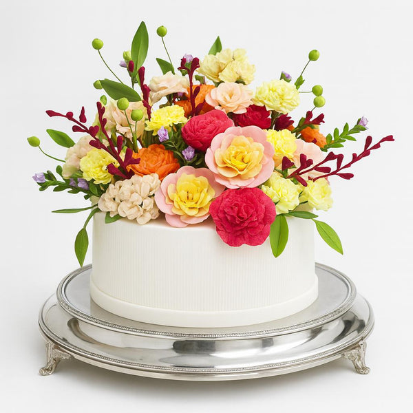 Bolo Marcado com Bouquet